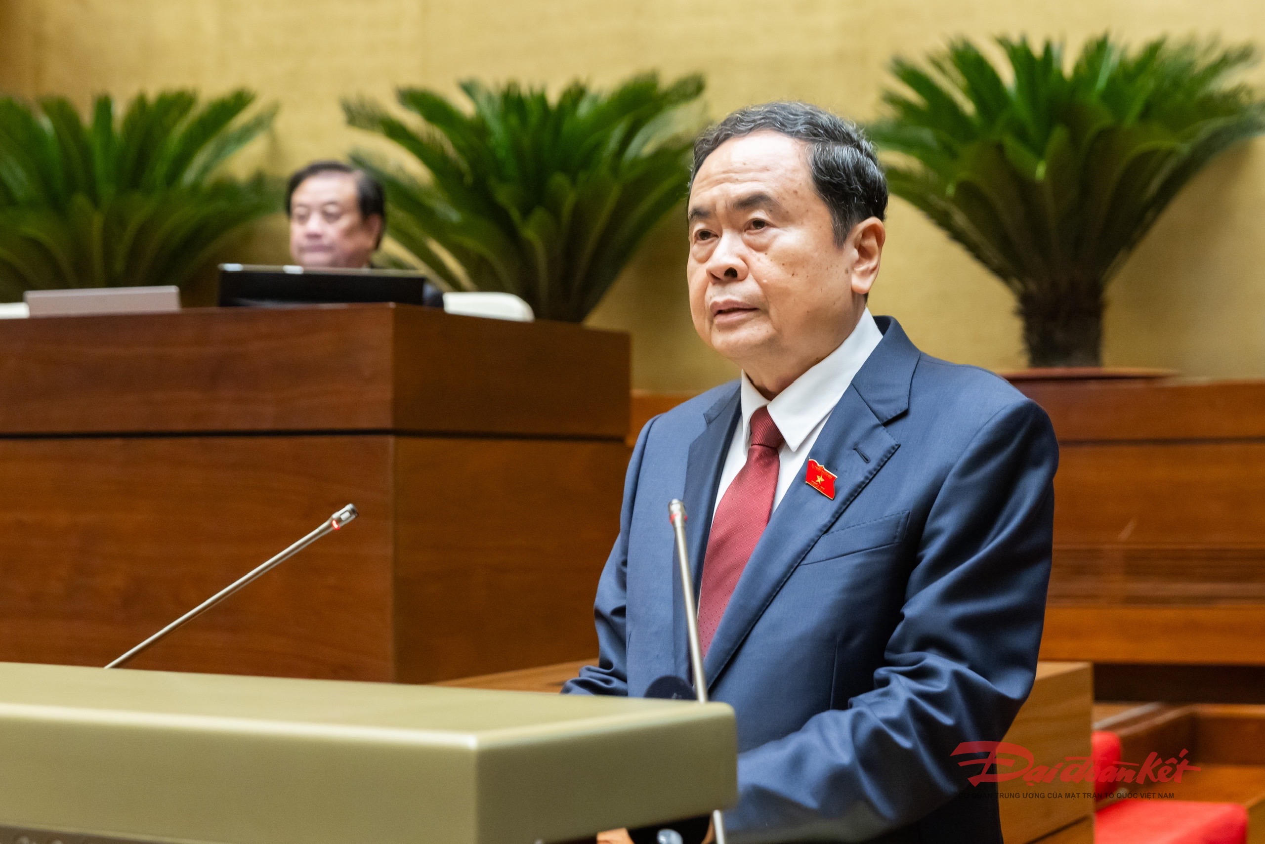 Chủ tịch Quốc hội Trần Thanh Mẫn phát biểu khai mạc Kỳ họp thứ 10. Ảnh: Quang Vinh.