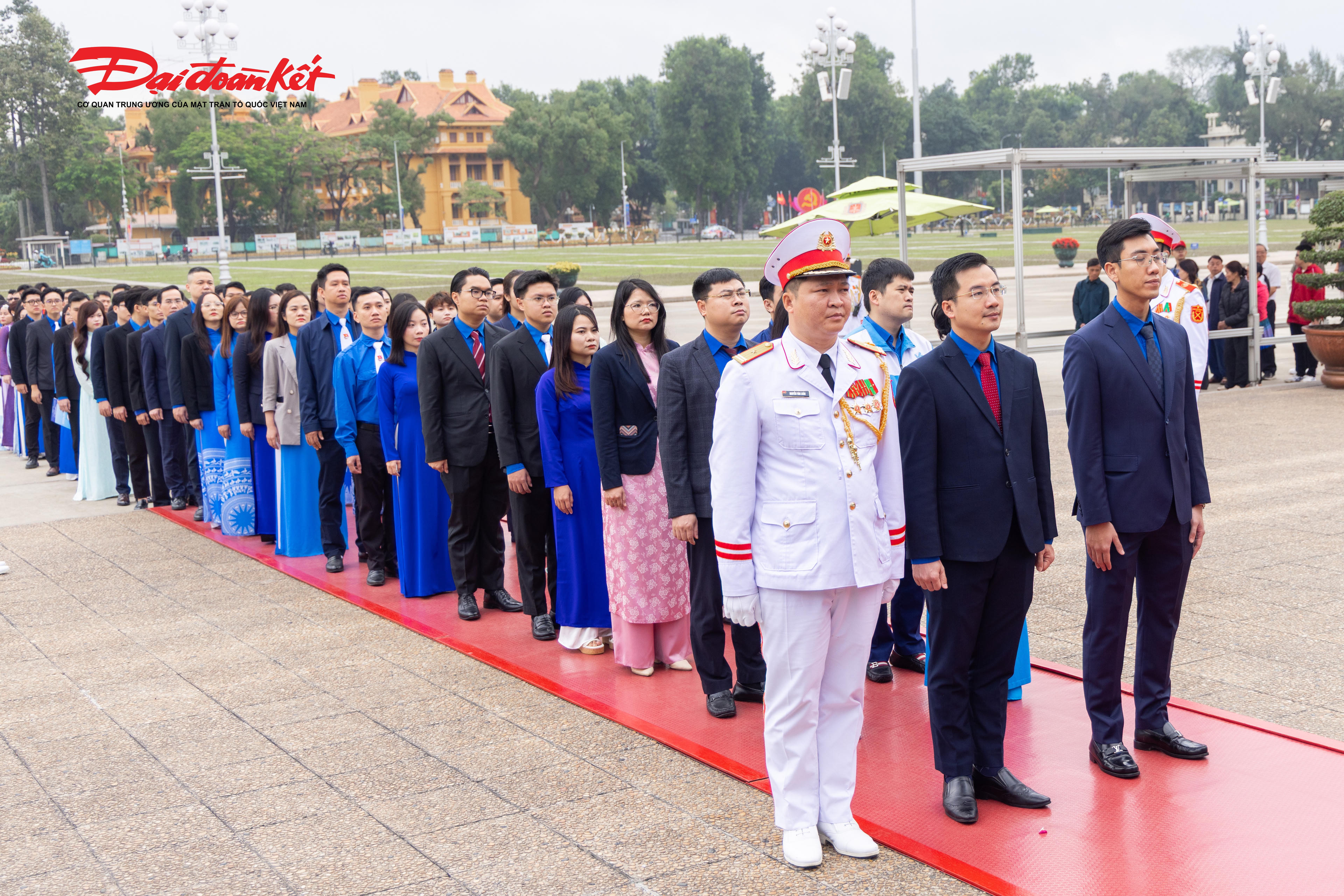 Lễ báo công dâng Bác là hoạt động mở đầu có ý nghĩa đặc biệt quan trọng trong chuỗi hoạt động của Đại hội đại biểu Đoàn TNCS Hồ Chí Minh Mặt trận Tổ quốc, các đoàn thể Trung ương lần thứ I, nhiệm kỳ 2025-2030.