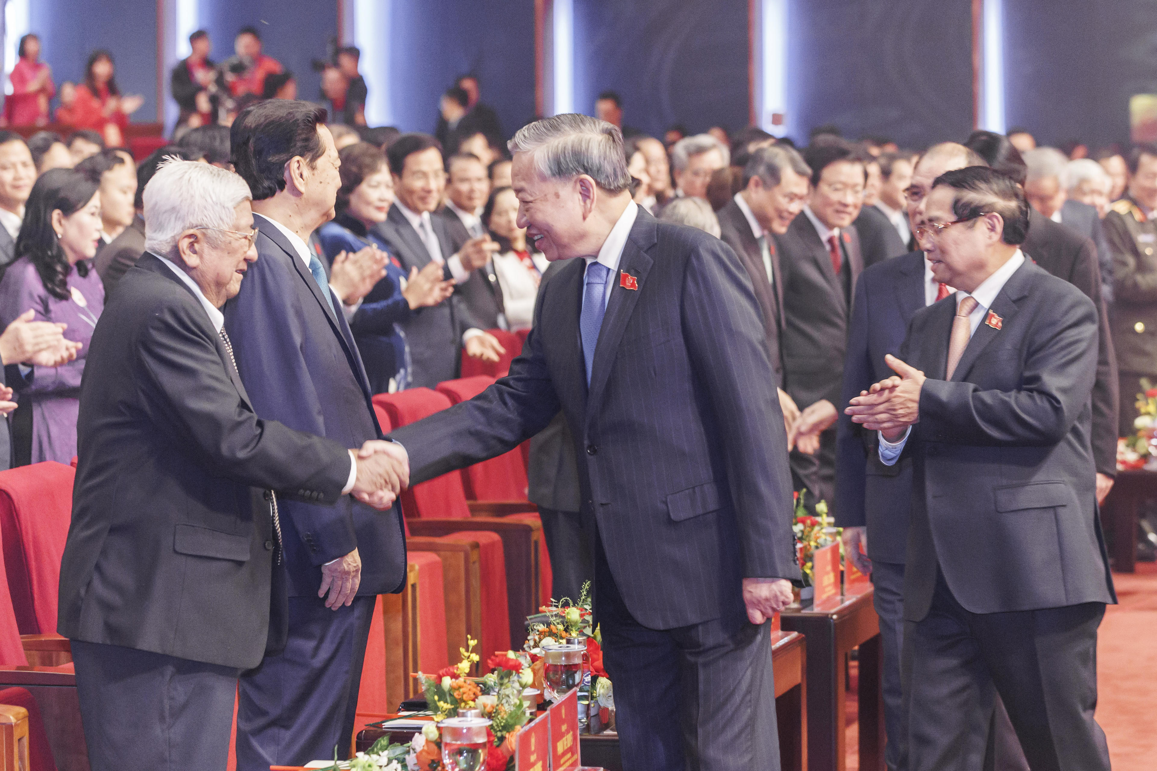 Tổng Bí thư Tô Lâm và các đại biểu dự Đại hội&nbsp;Thi đua yêu nước toàn quốc lần thứ XI. Ảnh: Quang Vinh