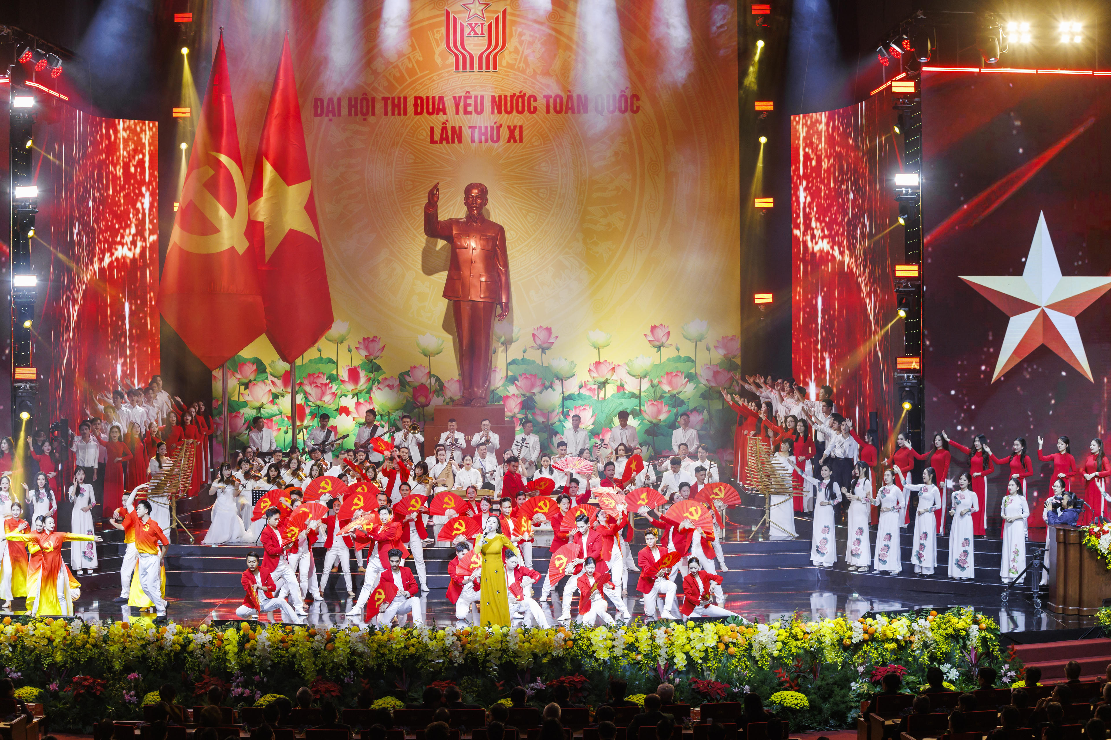 Tiết mục văn nghệ tại Đại hội. Ảnh: Quang Vinh