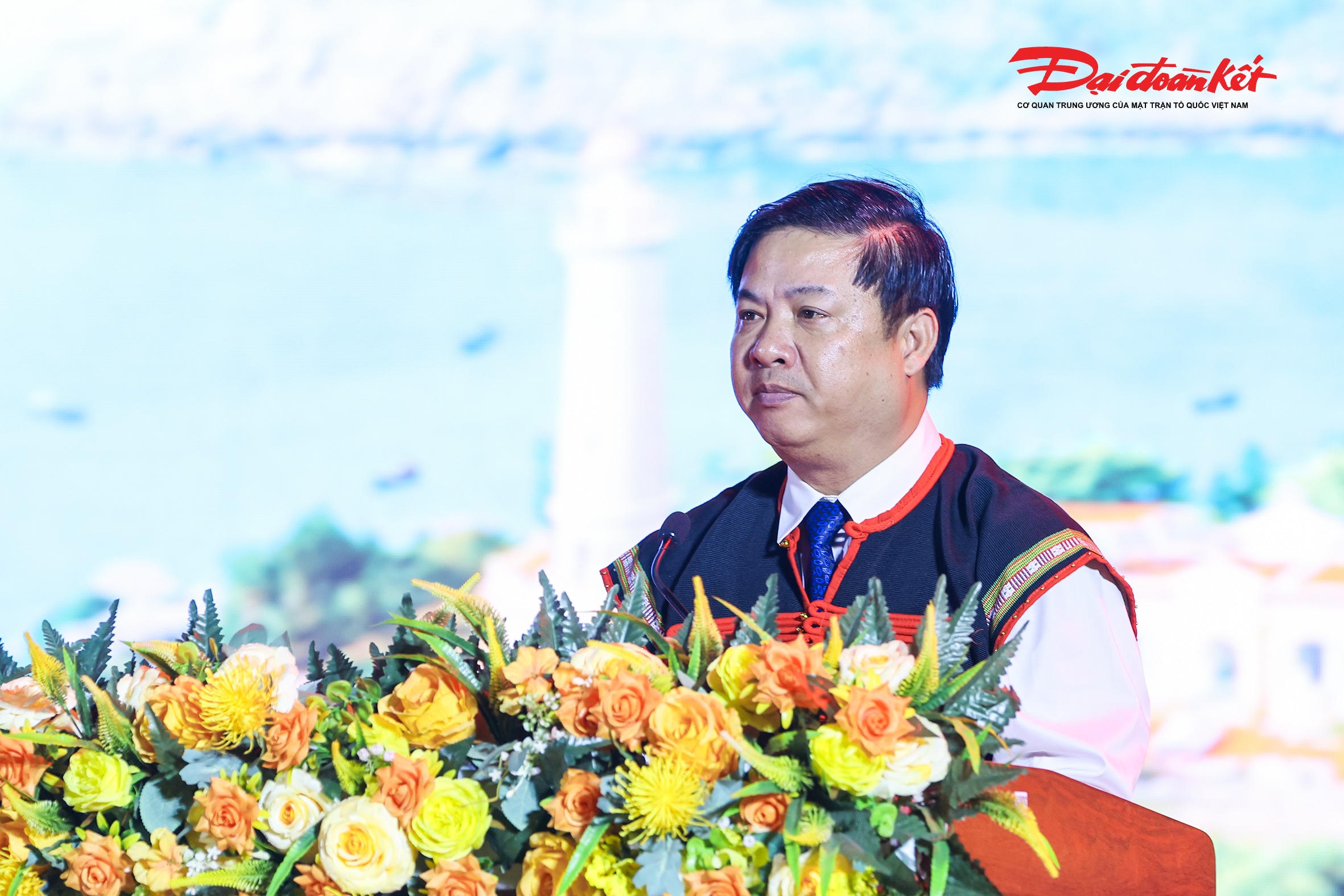 Ông Lương Nguyễn Minh Triết - Ủy viên Trung ương Đảng, Bí thư Tỉnh ủy Đắk Lắk phát biểu tại Chương trình. Ảnh: Quang Vinh.