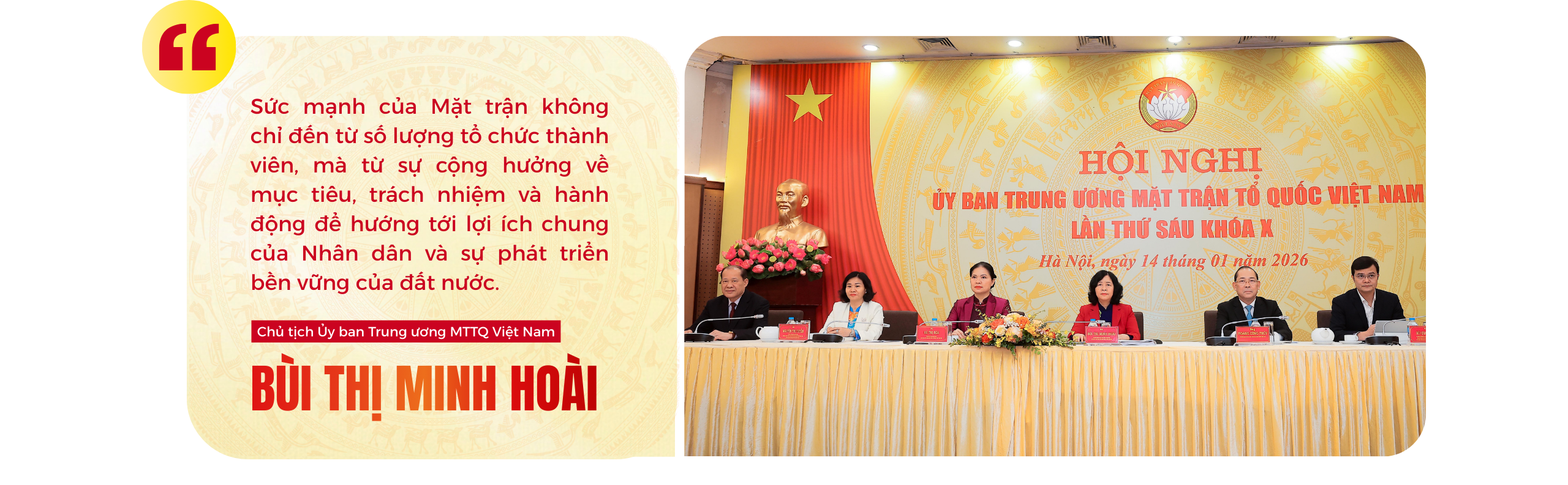 Xây chắc thế trận lòng dân, khơi nguồn đồng thuận, nhân lên sức mạnh quốc gia, vững bước vào kỷ nguyên mới