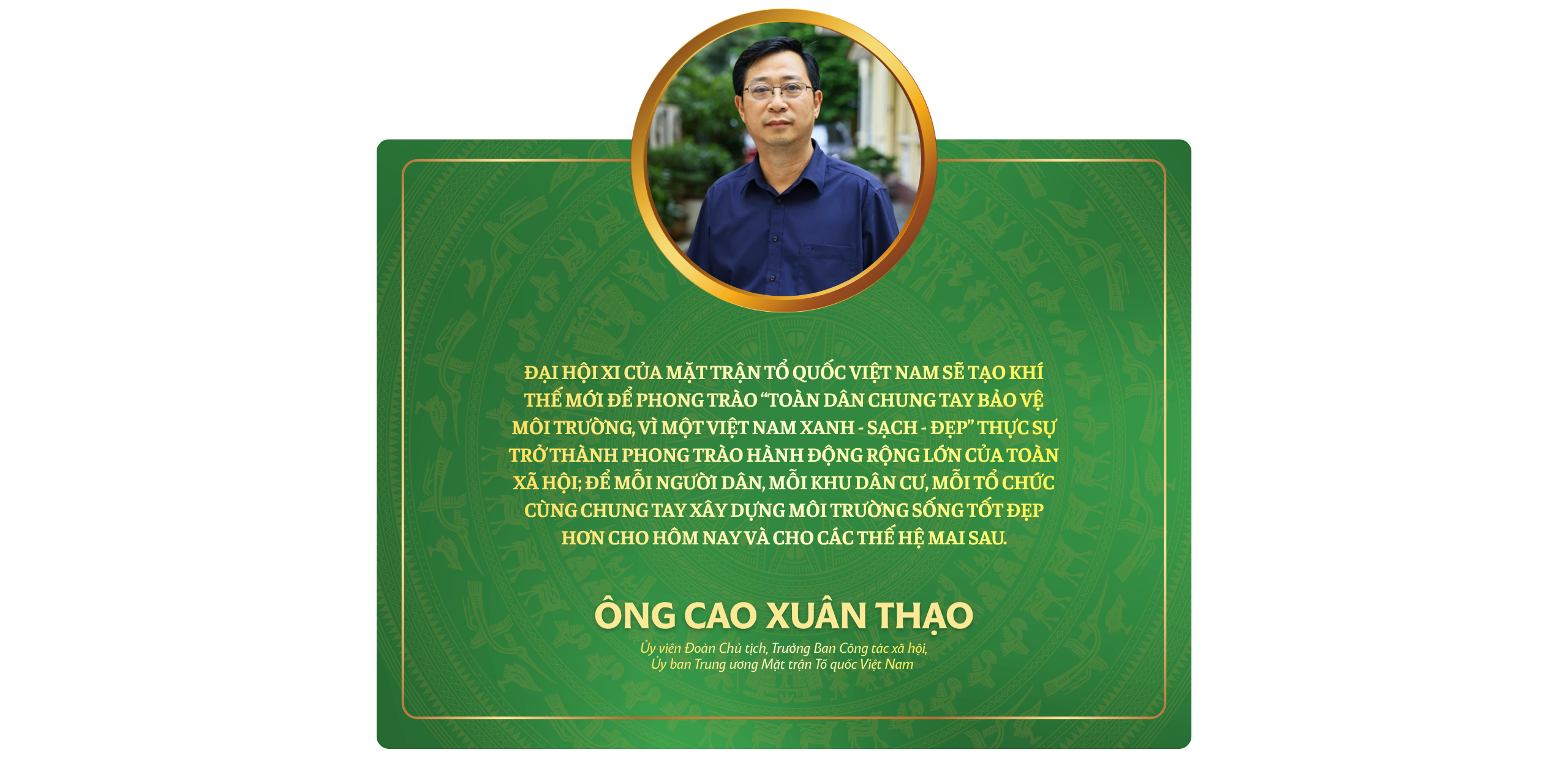 Để phong trào bảo vệ môi trường lan tỏa rộng khắp trong nhiệm kỳ mới