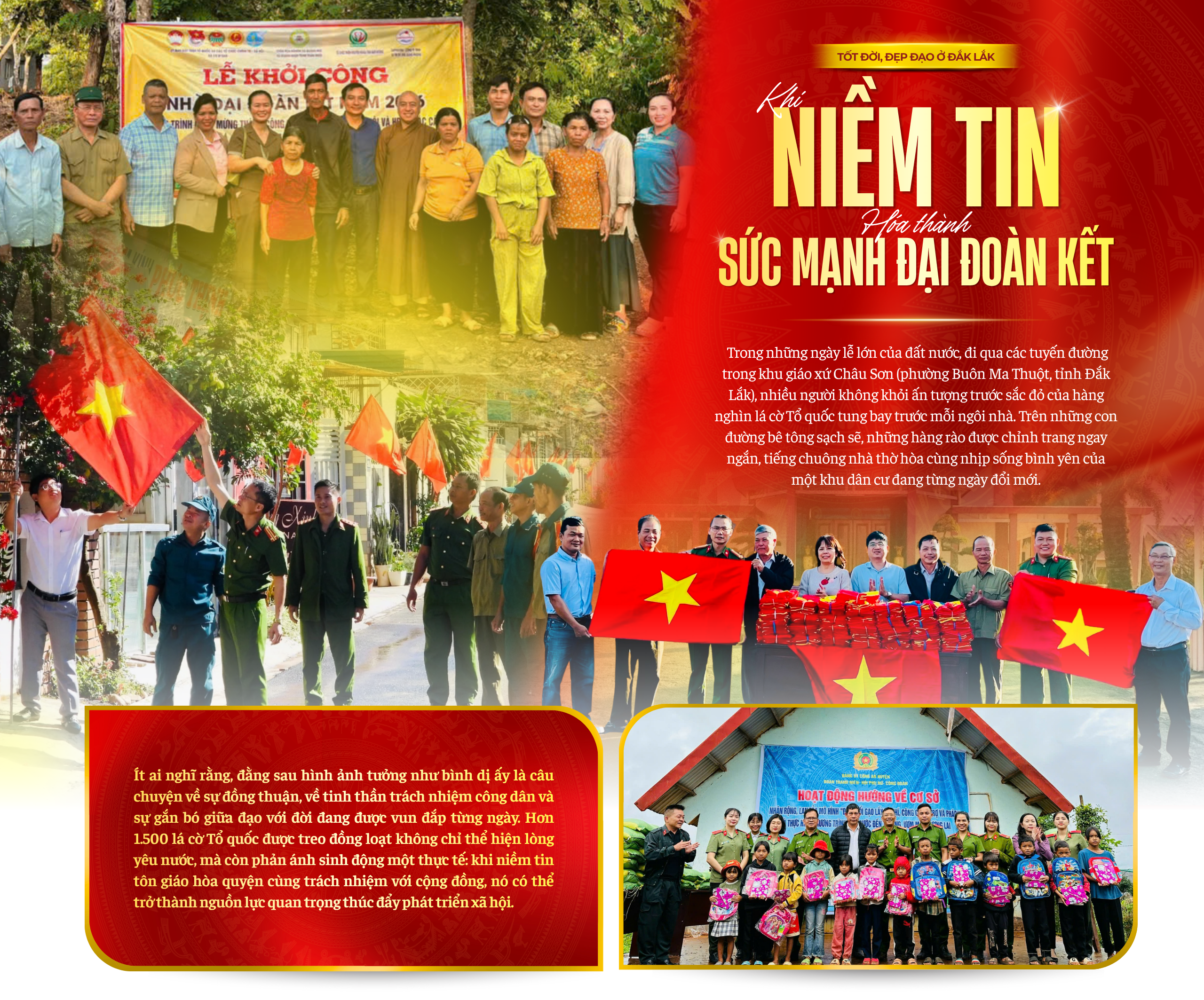 Tốt đời, đẹp đạo ở Đắk Lắk: Khi niềm tin hóa thành sức mạnh đại đoàn kết