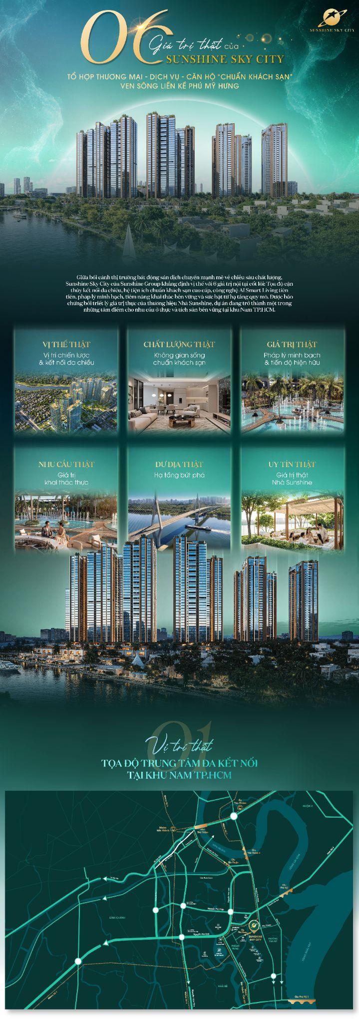 6 giá trị thật của Sunshine Sky City: Tổ hợp thương mại – dịch vụ - căn hộ ‘chuẩn khách sạn’ ven sông liền kề Phú Mỹ Hưng