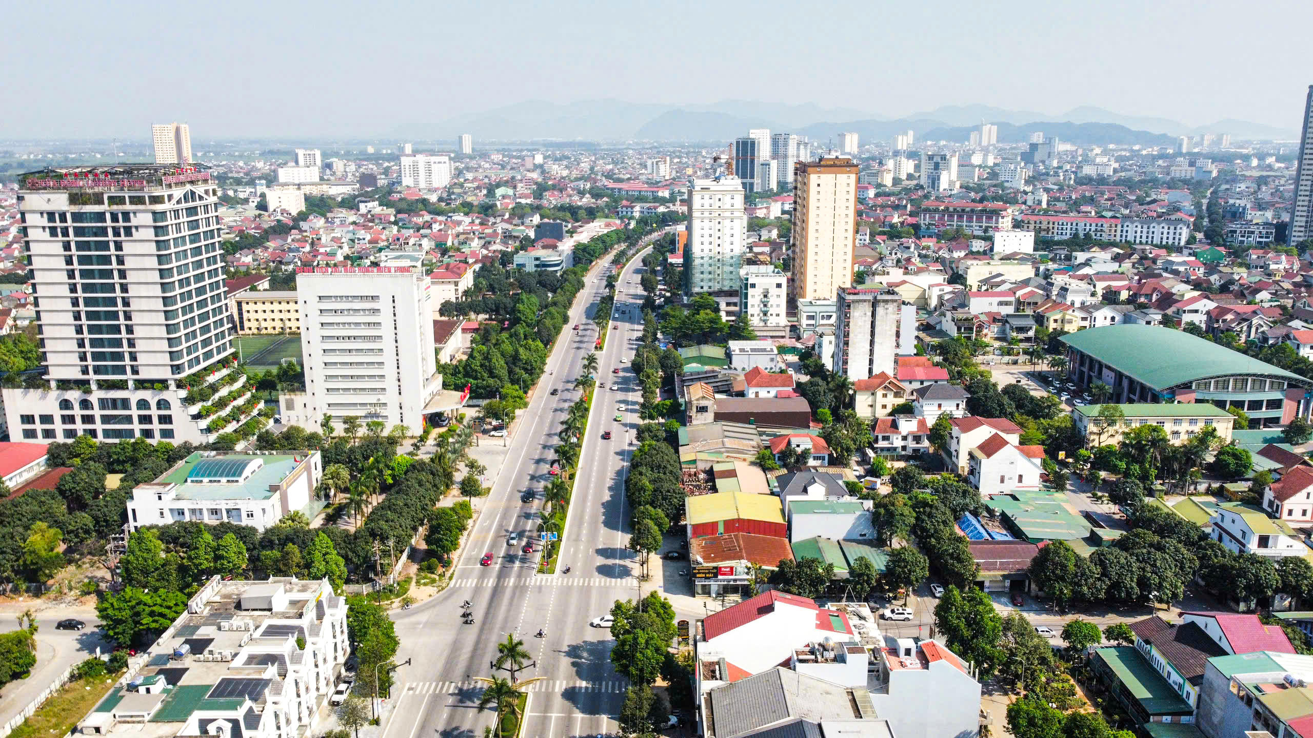 Một góc khu vực trung tâm tỉnh Nghệ An.