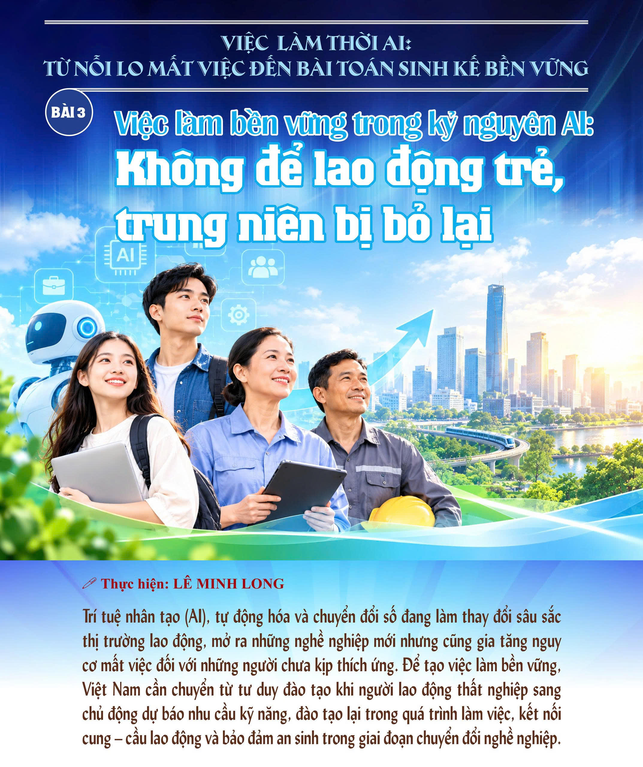 Bài 3: 
Không để lao động trẻ, trung niên bị bỏ lại

