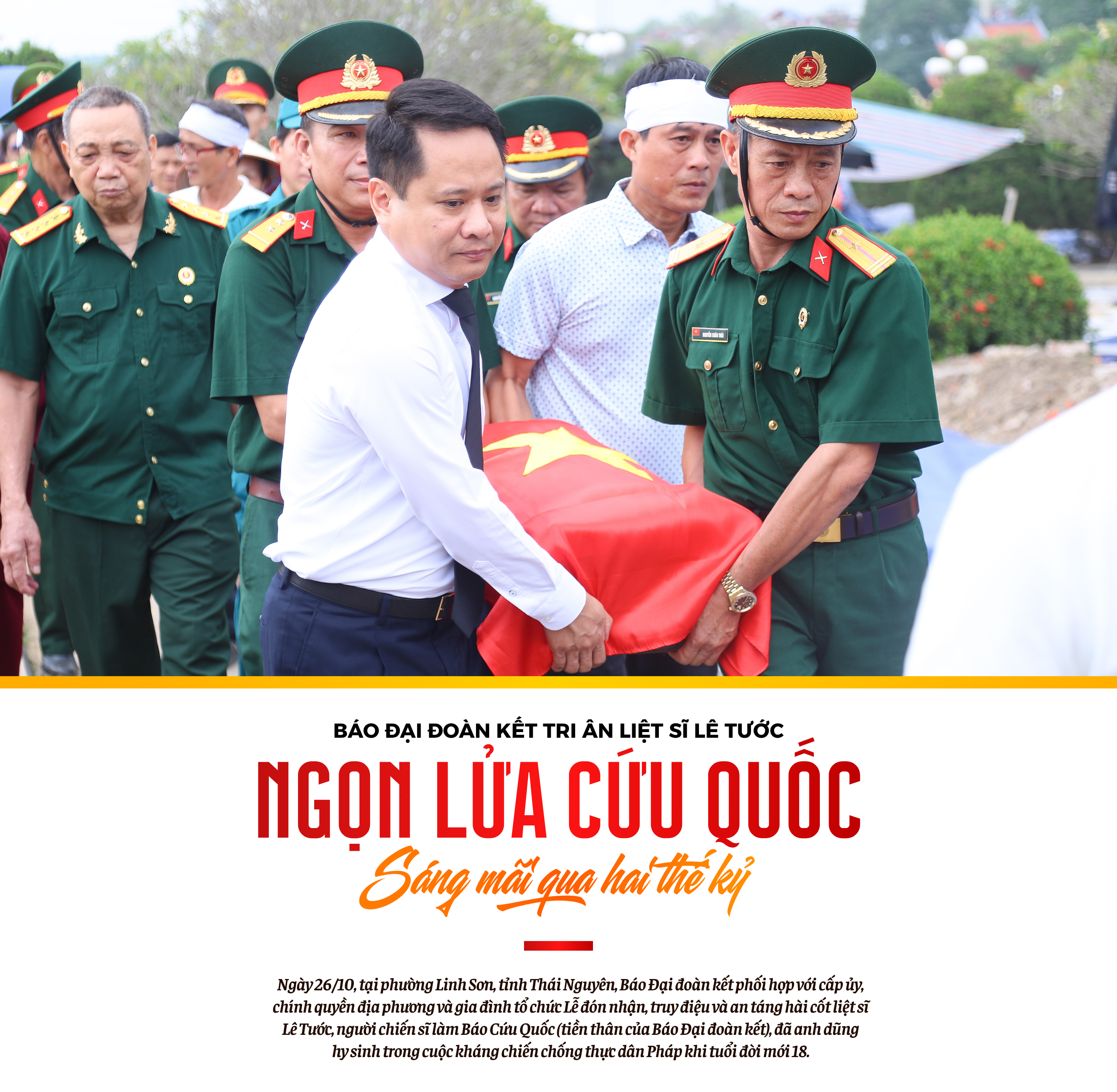 Báo Đại Đoàn Kết tri ân Liệt sĩ Lê Tước: Ngọn lửa Cứu Quốc sáng mãi qua hai thế kỷ