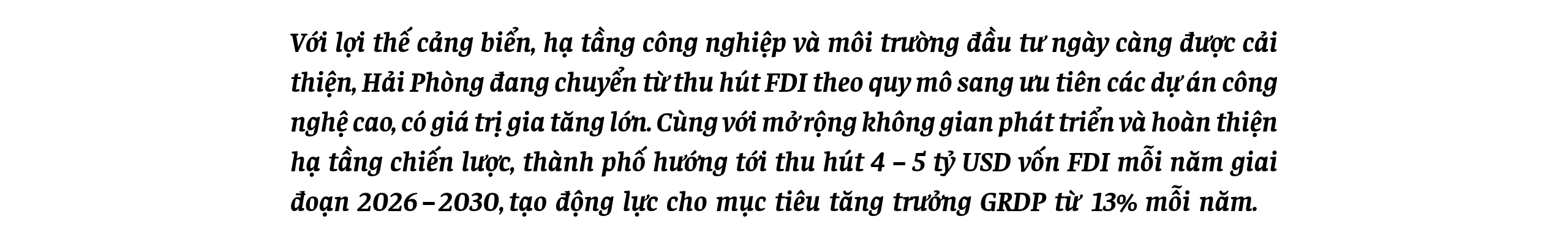 Bài 3: Hải Phòng đón dòng vốn chất lượng cao, tạo lực đẩy tăng trưởng