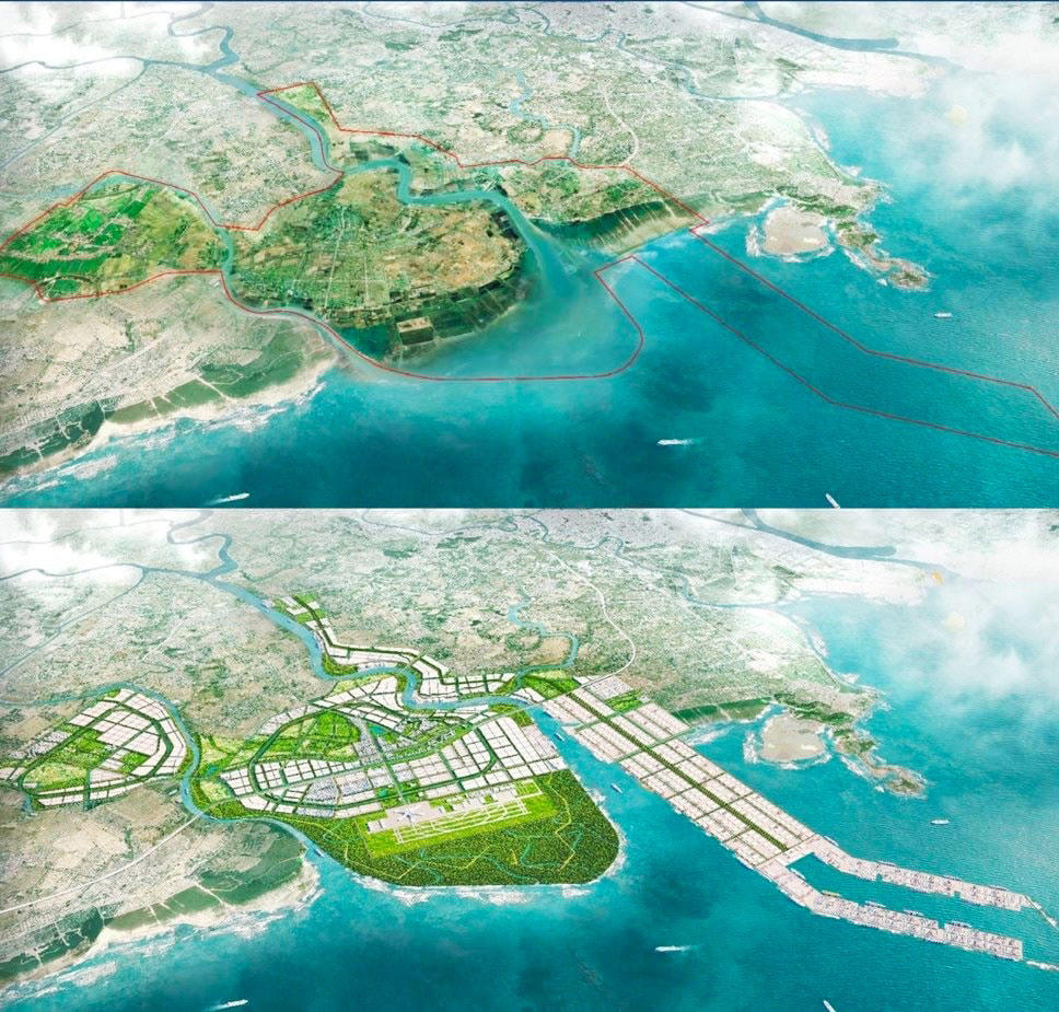 Phối cảnh Khu kinh tế ven biển phía Nam Hải Phòng.
