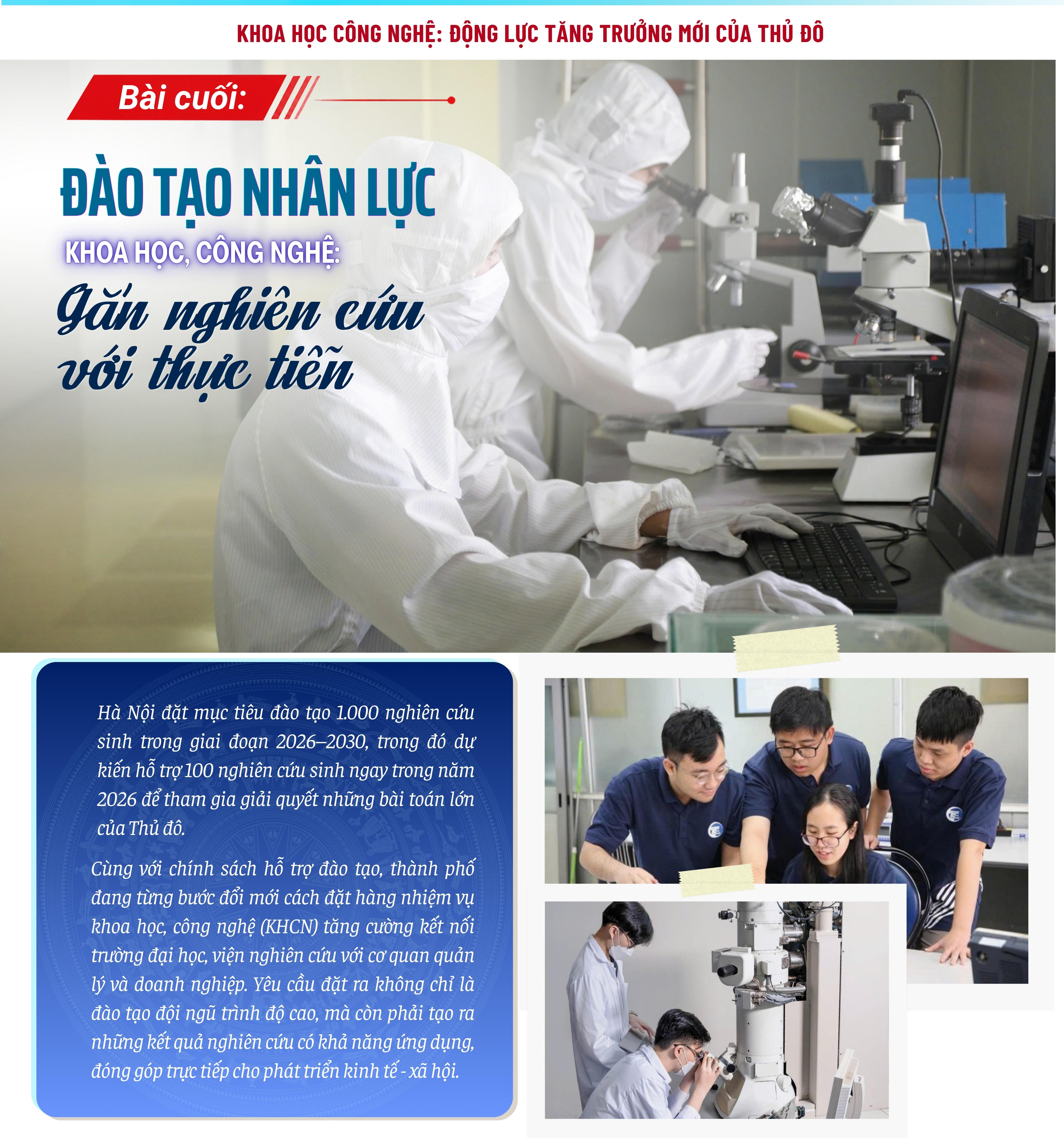 Bài cuối: Đào tạo nhân lực khoa học, công nghệ: Gắn nghiên cứu với thực tiễn