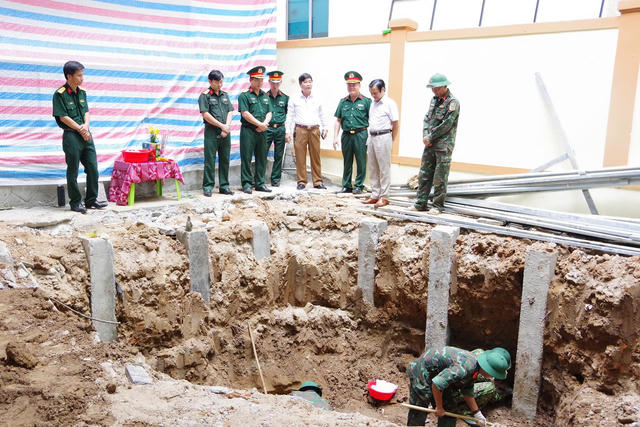 Quảng Trị: Quy tập được 4 hài cốt liệt sĩ tại khu vực thi công một bệnh viện