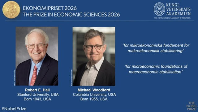 [SHORT] Hai nhà kinh tế học người Mỹ trở thành chủ nhân Giải Nobel Kinh tế 2026 